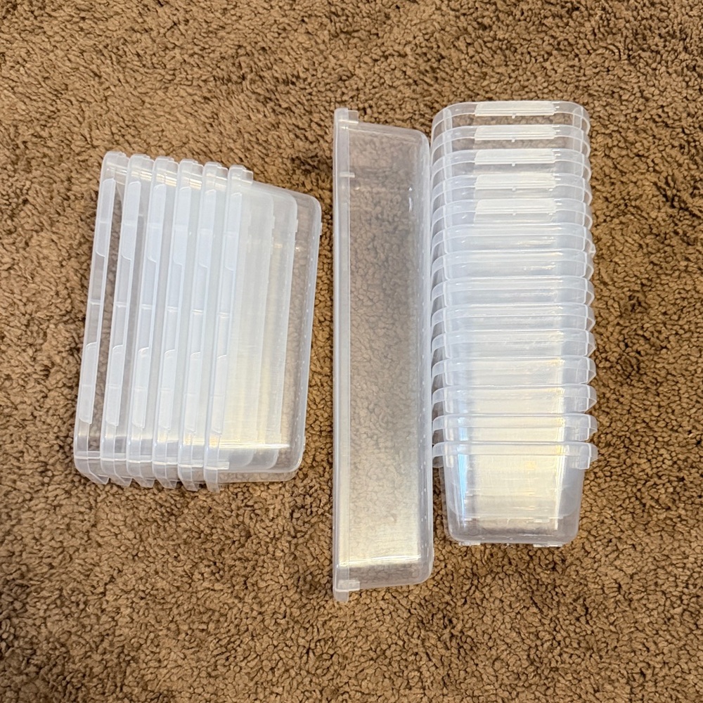Clear Plastic Storage Box Set